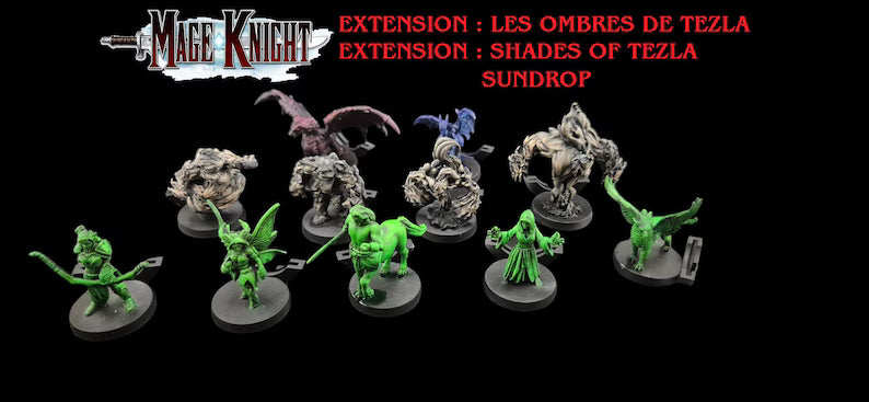 Set de 73 figurines pour Mage Knight – Remplace les jetons carton – peinte à la main – 73 custom painted miniatures for Mage Knight - 3Dpaint Game