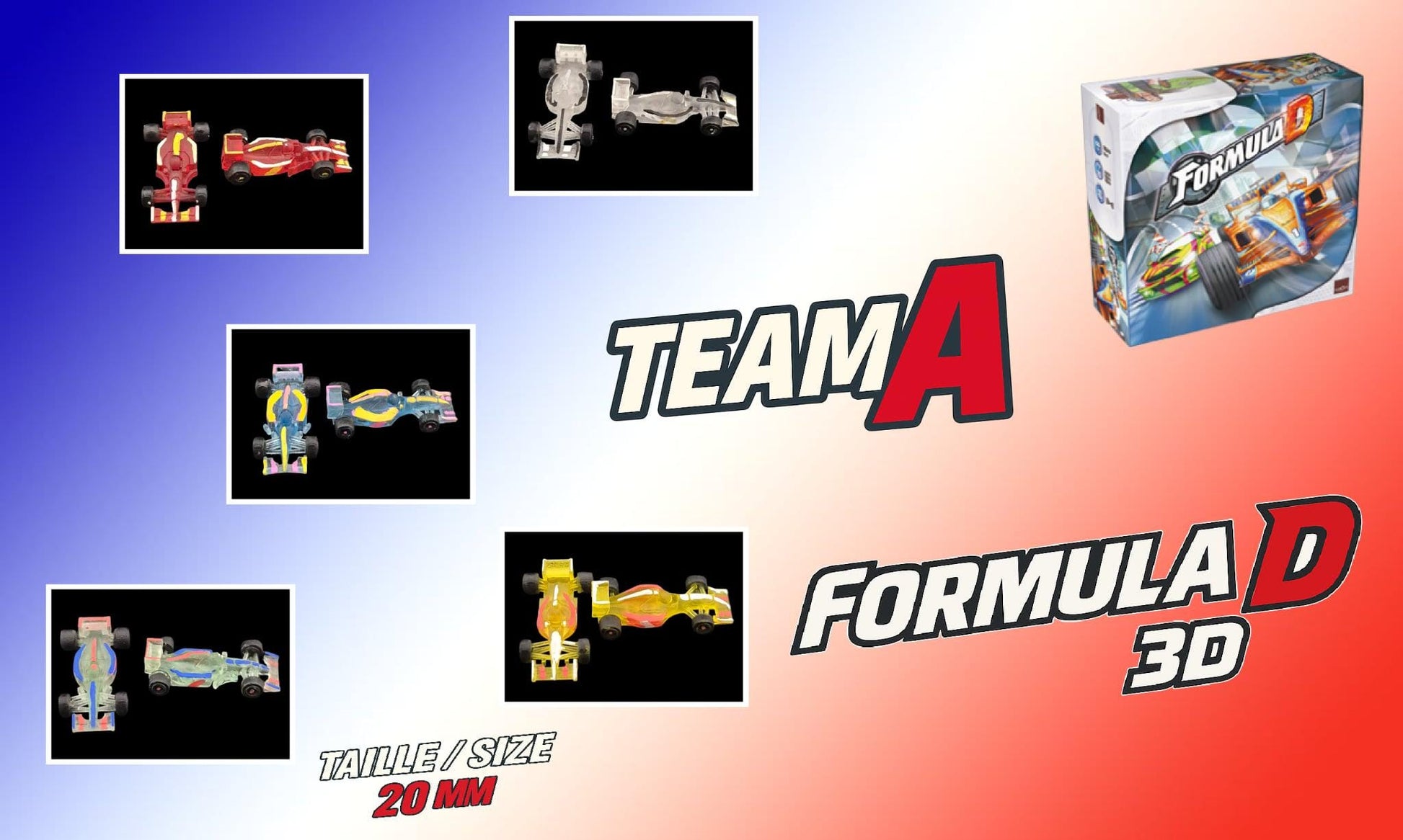 10 Voitures F1 miniatures Formula D Année 1994 transparente