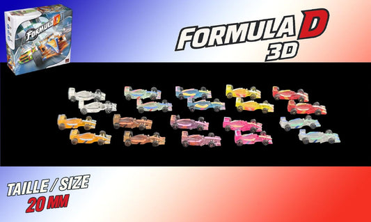 10 Voitures F1 miniatures personnalisées pour Formula D Année 1994 transparente - 3Dpaint Game