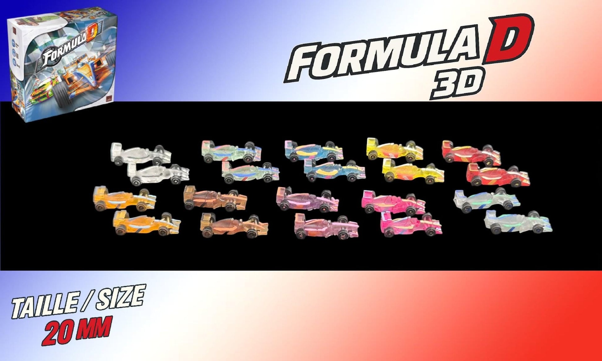 10 Voitures F1 miniatures personnalisées pour Formula D Année 1994 transparente