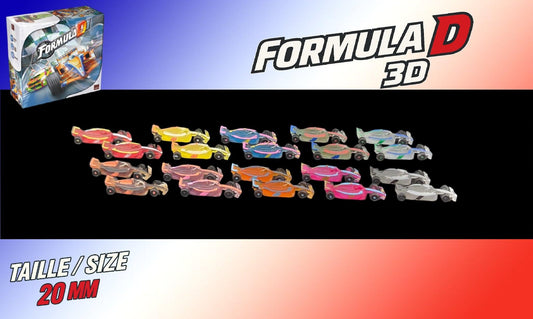 10 Voitures F1 miniatures personnalisées pour Formula D Année 2024 transparente - 3Dpaint Game