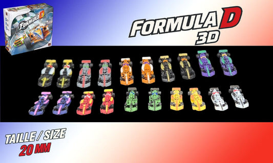 10 Voitures F1 miniatures personnalisées pour Formula D Année 2025 - 3Dpaint Game