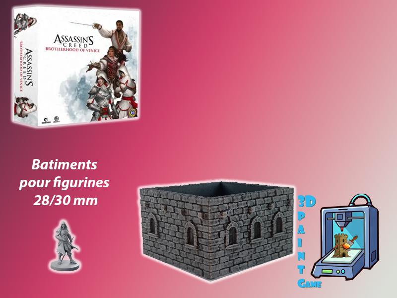 Kit de Bâtiments 3D pour Jeu de Plateau – Compatible Assassin's Creed