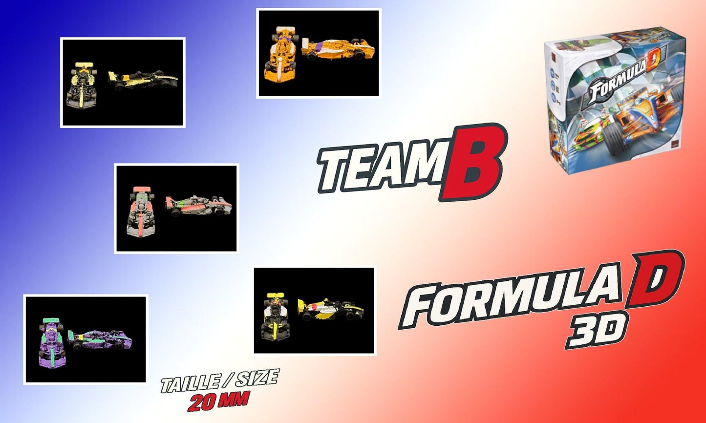 Set de 10 voitures F1 miniatures de 20 mm peintes aux couleurs de la saison 2025 pour Formula D