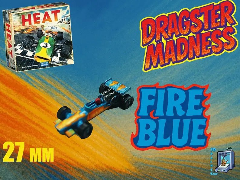 HEAT : Pedal to the metal– 9 cars Halloween Scream, Comet Red, Scooby Yellow, Fire Blue, Icy Dragster, Goldy Furious – dragster 3D imprimés