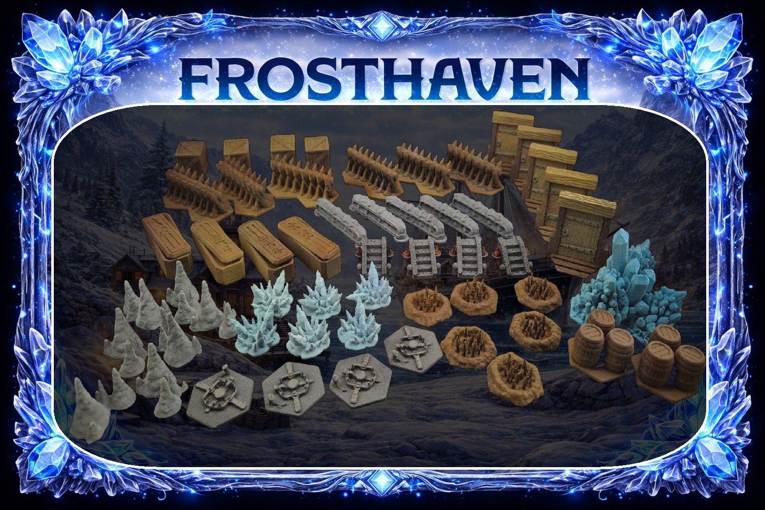 Frosthaven décors 3D - Set complet de décors