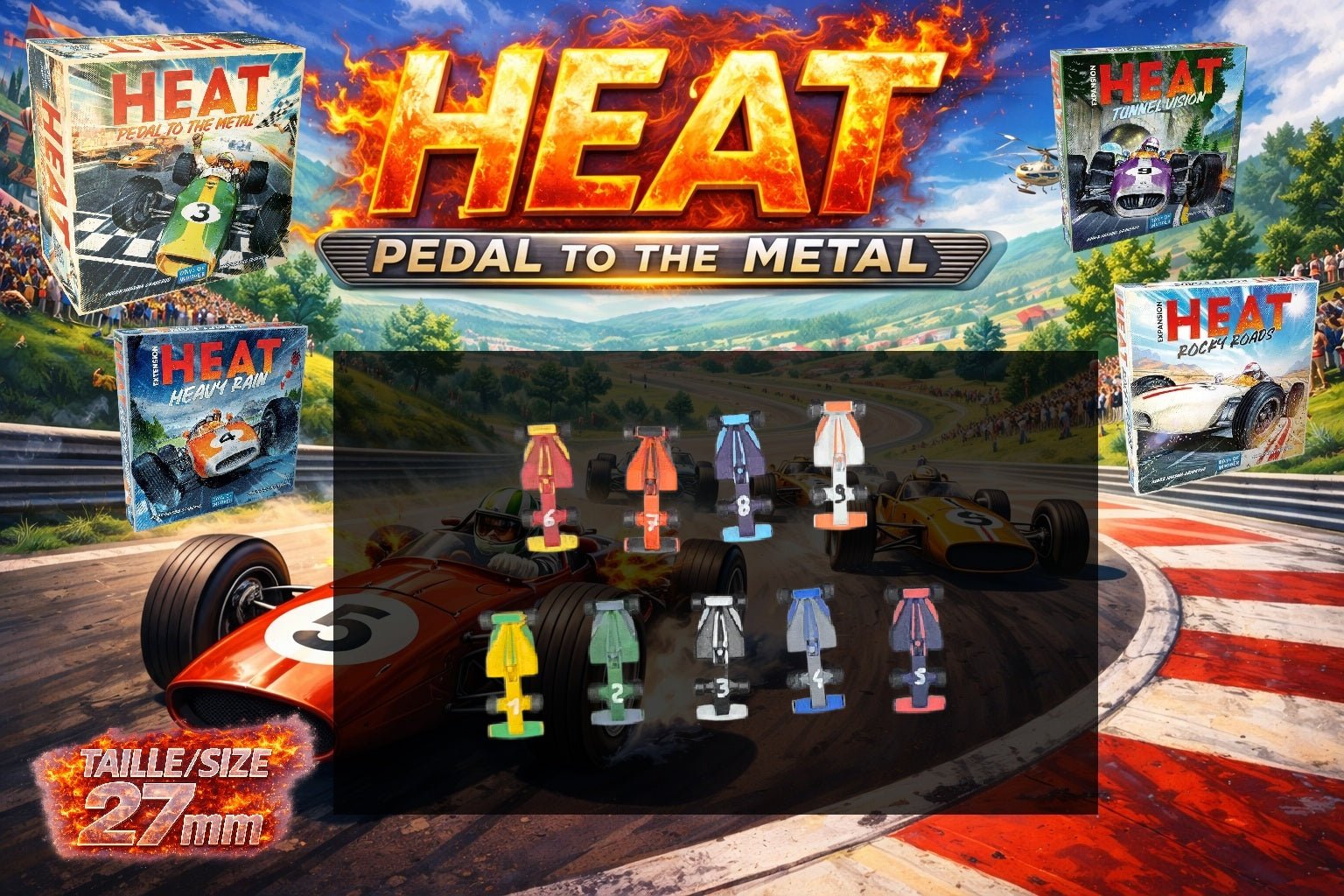 Set 9 voitures F1 pour Heat: Pedal to the Metal