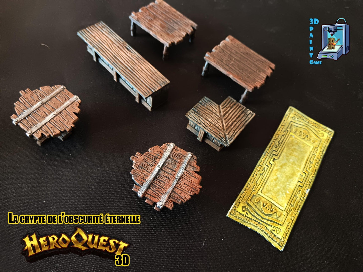 Heroquest 3D– La crypte de l'obscurité éternelle –The crypt of perpetual darkness expansion Décors 3D (Copie) - 3Dpaint Game
