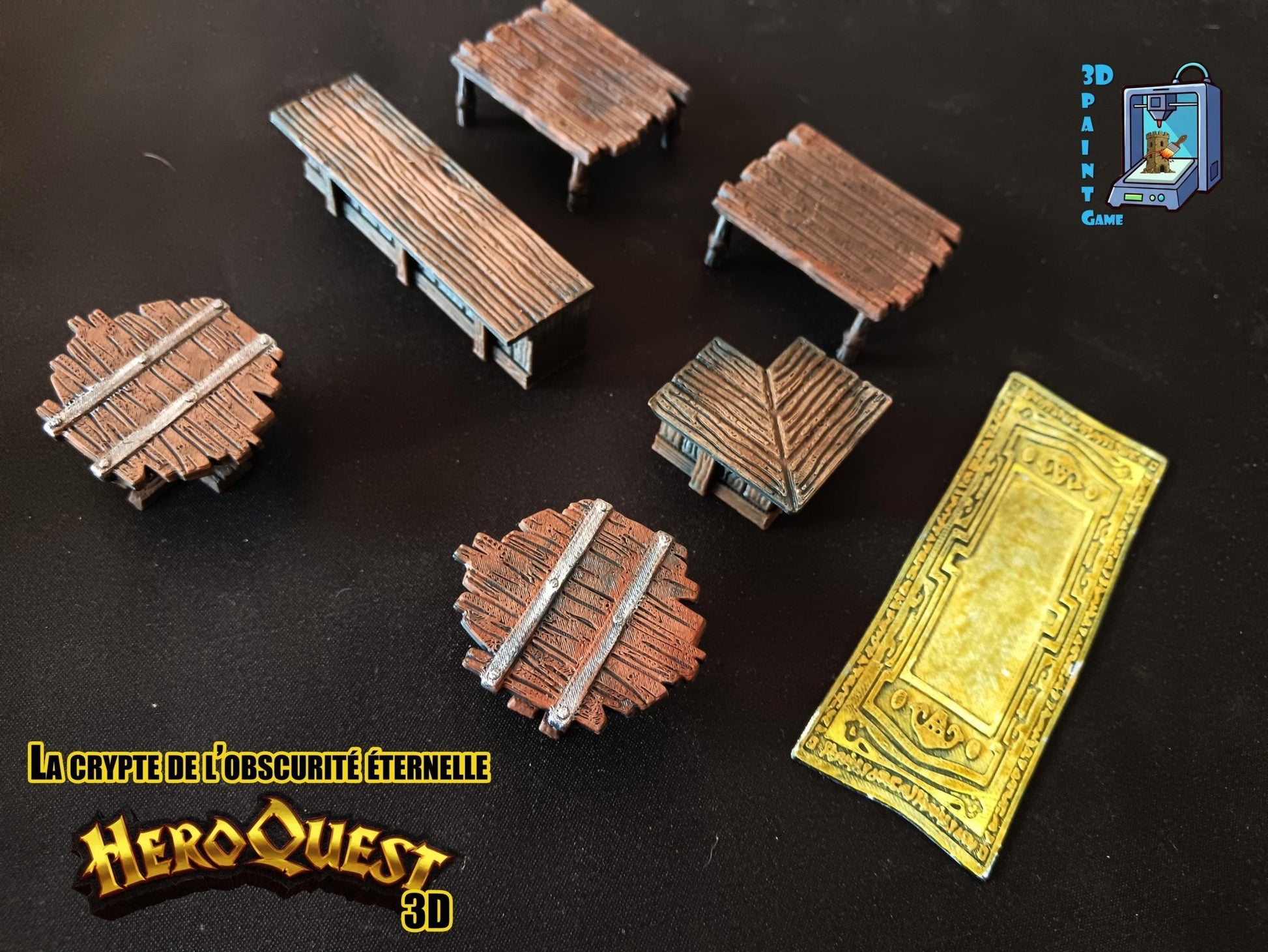 Heroquest 3D– La crypte de l'obscurité éternelle –The crypt of perpetual darkness expansion Décors 3D (Copie) - 3Dpaint Game