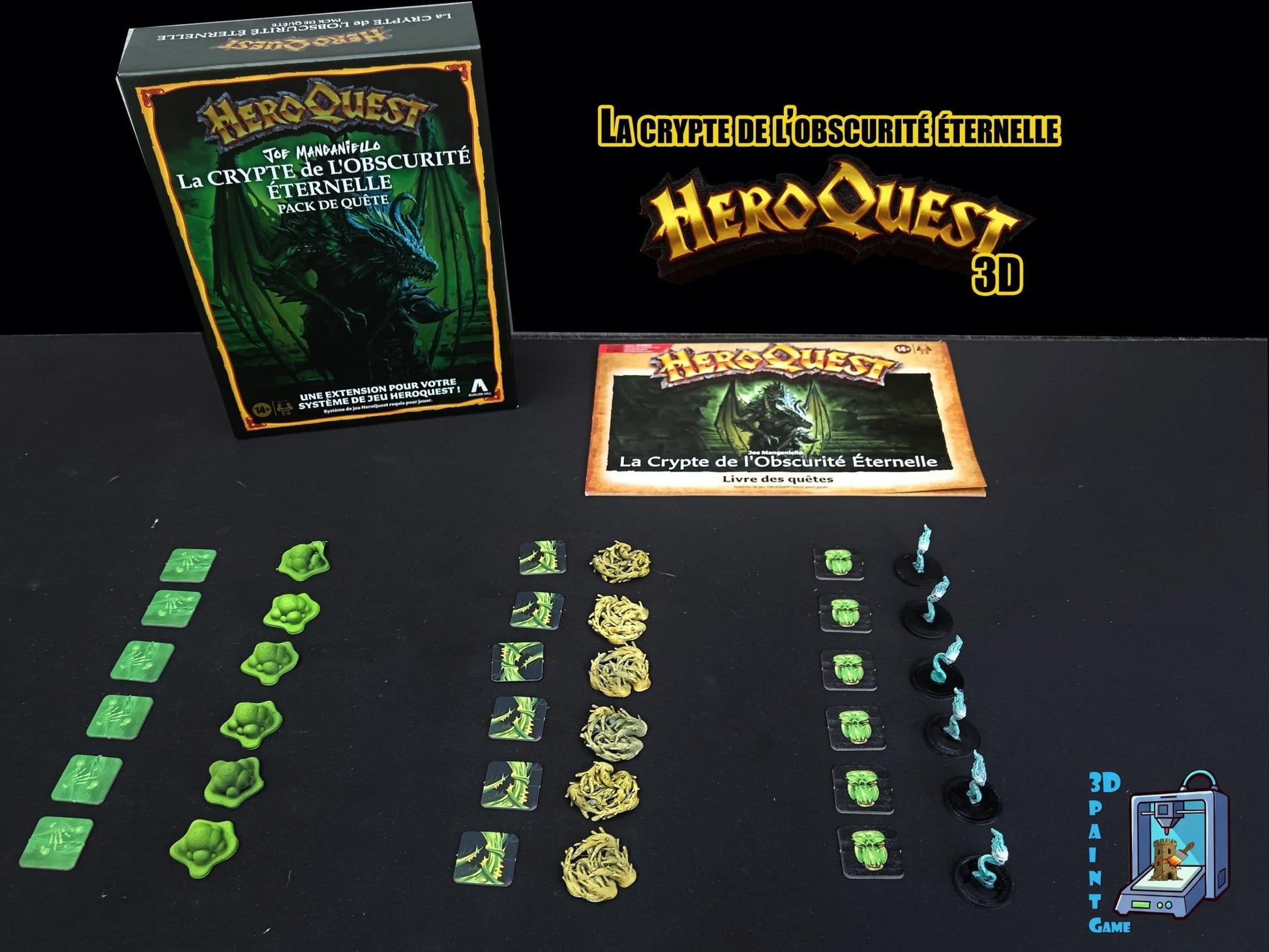 Heroquest 3D– La crypte de l'obscurité éternelle –The crypt of perpetual darkness expansion Décors 3D (Copie) - 3Dpaint Game