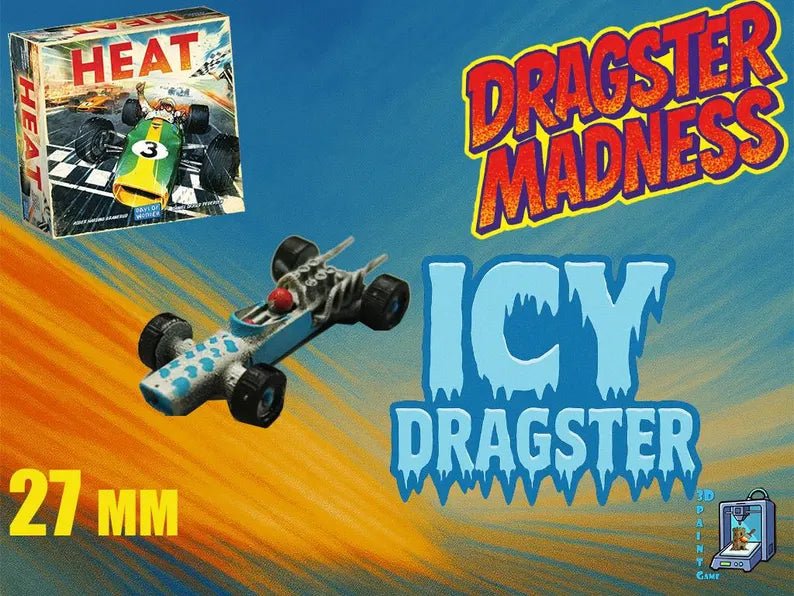 HEAT : Pedal to the metal– 9 cars Halloween Scream, Comet Red, Scooby Yellow, Fire Blue, Icy Dragster, Goldy Furious – dragster 3D imprimés - 3Dpaint Game