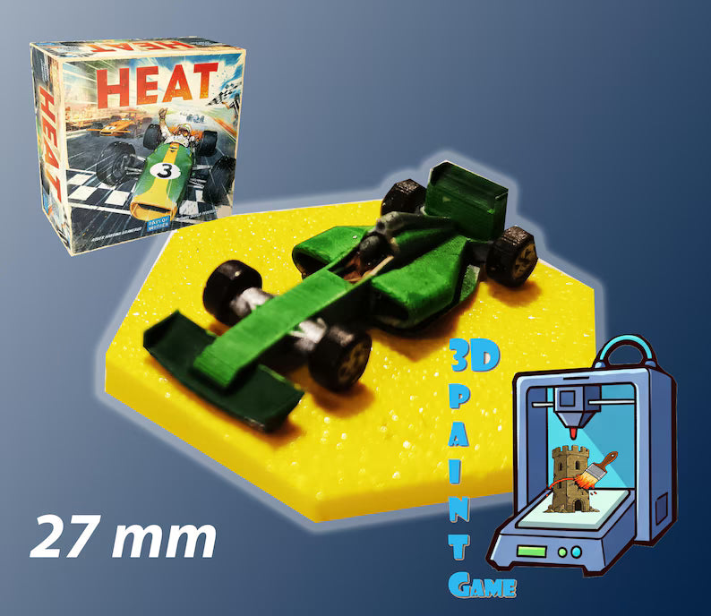 Set of 9 F1 cars for Heat: Pedal to the Metal – Hand-painted 3D printed miniatures – Board game accessory - 3Dpaint Game