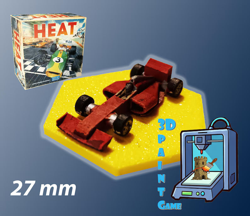 Set of 9 F1 cars for Heat: Pedal to the Metal – Hand-painted 3D printed miniatures – Board game accessory - 3Dpaint Game