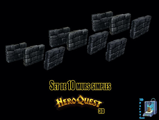 Kit de murs magnétiques – Accessoire compatible HeroQuest