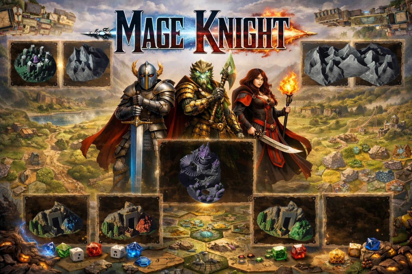 kit-decors-3d-resine-haute-qualite-mage-knight
