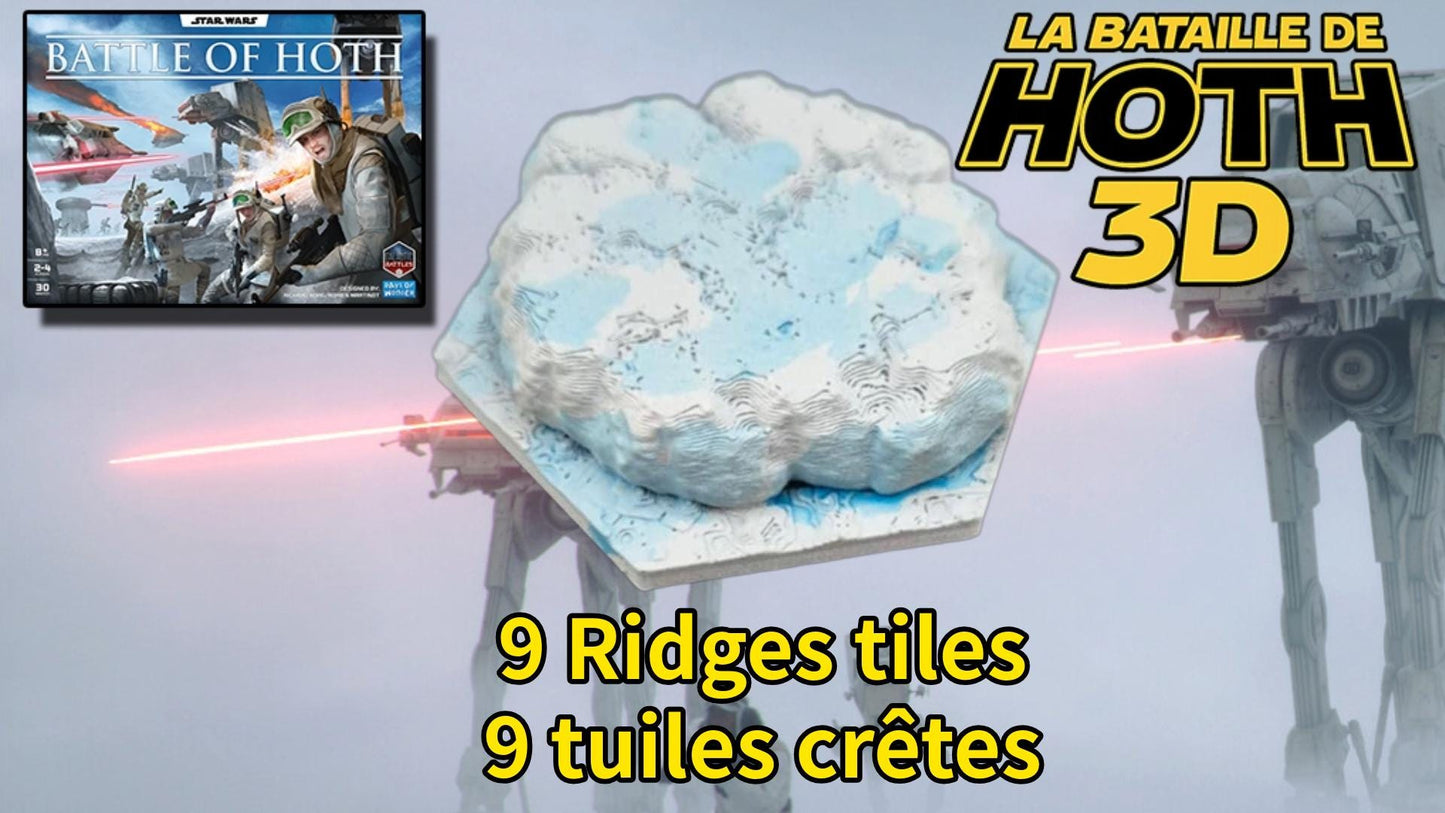 La Bataille de Hoth 3D – Kit complet de tuiles 3D Star Wars Hoth Battle 3D – Full Set of 3D Tiles - 3Dpaint Game