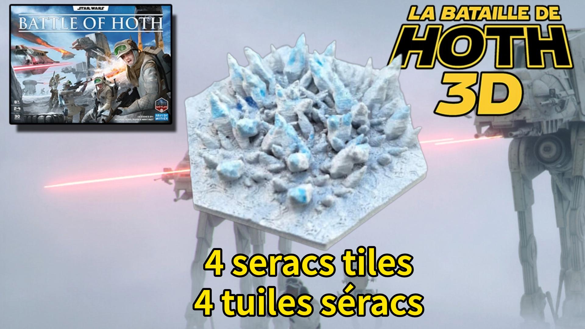 La Bataille de Hoth 3D – Kit complet de tuiles 3D Star Wars Hoth Battle 3D – Full Set of 3D Tiles - 3Dpaint Game