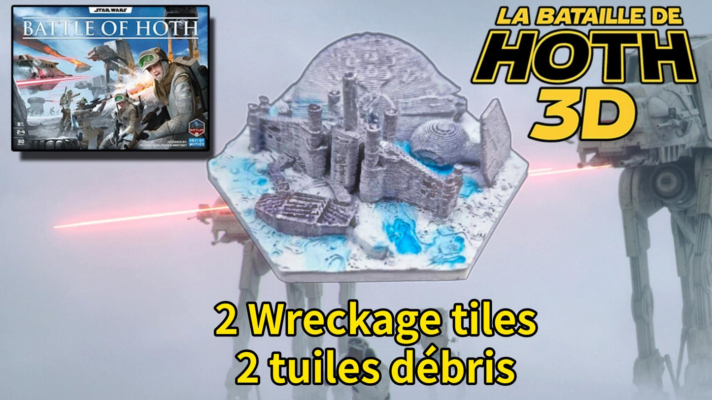 La Bataille de Hoth 3D – Kit complet de tuiles 3D Star Wars Hoth Battle 3D – Full Set of 3D Tiles - 3Dpaint Game