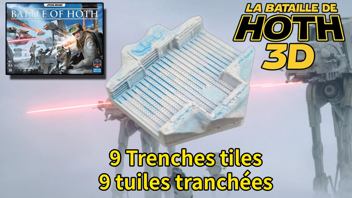 La Bataille de Hoth 3D – Kit complet de tuiles 3D Star Wars Hoth Battle 3D – Full Set of 3D Tiles - 3Dpaint Game
