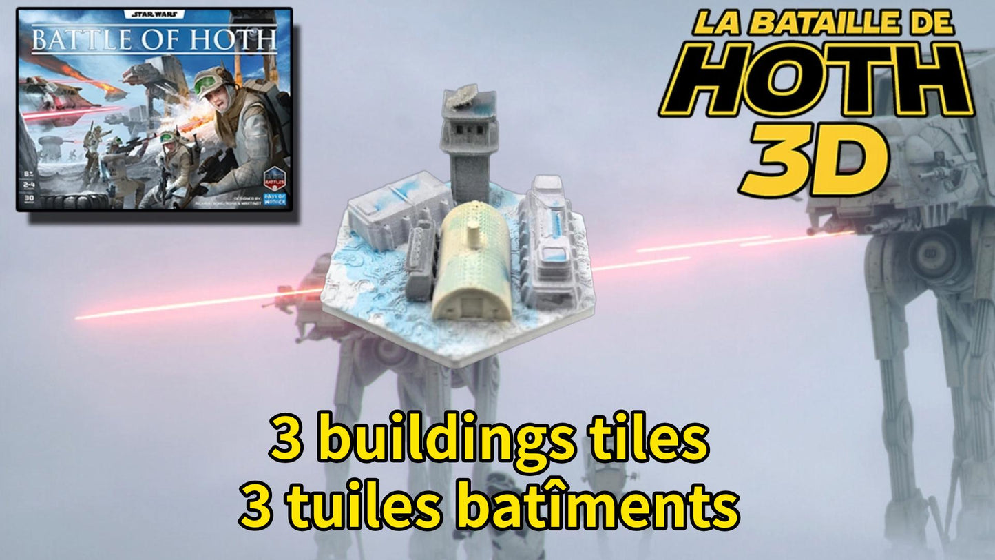 La Bataille de Hoth 3D – Kit complet de tuiles 3D Star Wars Hoth Battle 3D – Full Set of 3D Tiles - 3Dpaint Game
