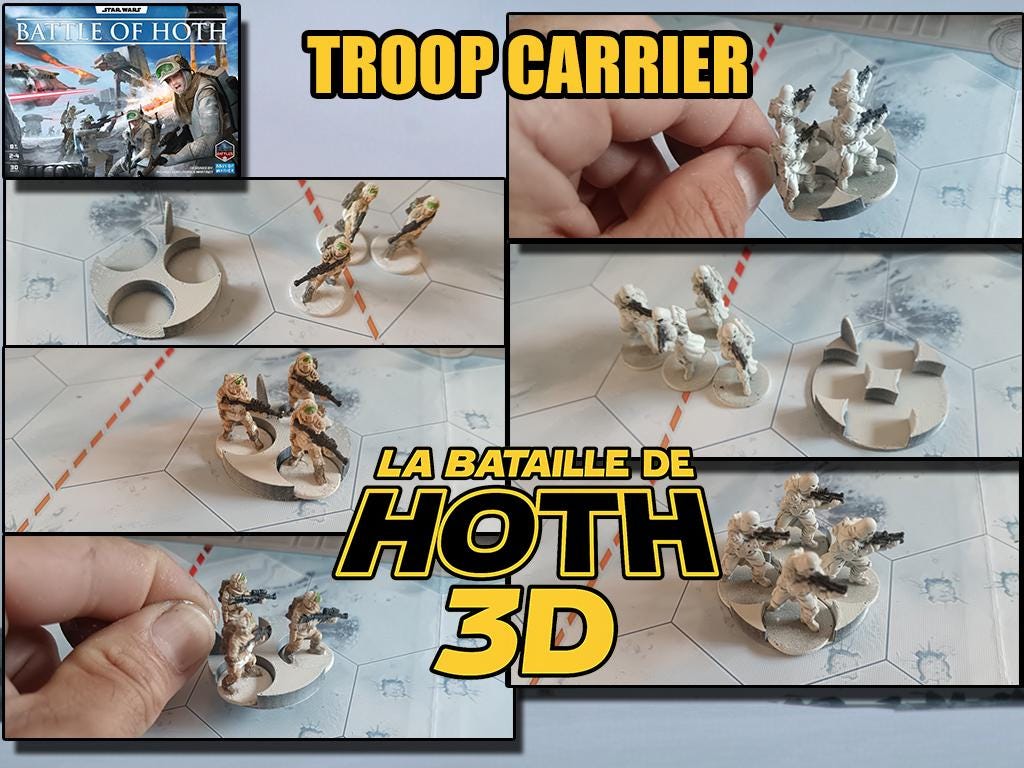 La Bataille de Hoth 3D – Kit complet de tuiles 3D Star Wars Hoth Battle 3D – Full Set of 3D Tiles - 3Dpaint Game