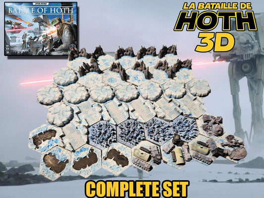 La Bataille de Hoth 3D – Kit complet de tuiles 3D Star Wars Hoth Battle 3D – Full Set of 3D Tiles - 3Dpaint Game