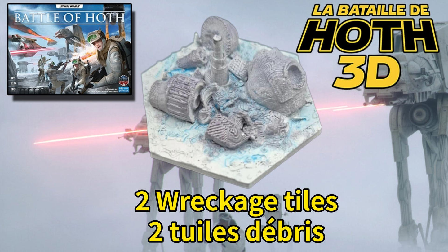 La Bataille de Hoth 3D – Kit complet de tuiles 3D Star Wars Hoth Battle 3D – Full Set of 3D Tiles - 3Dpaint Game