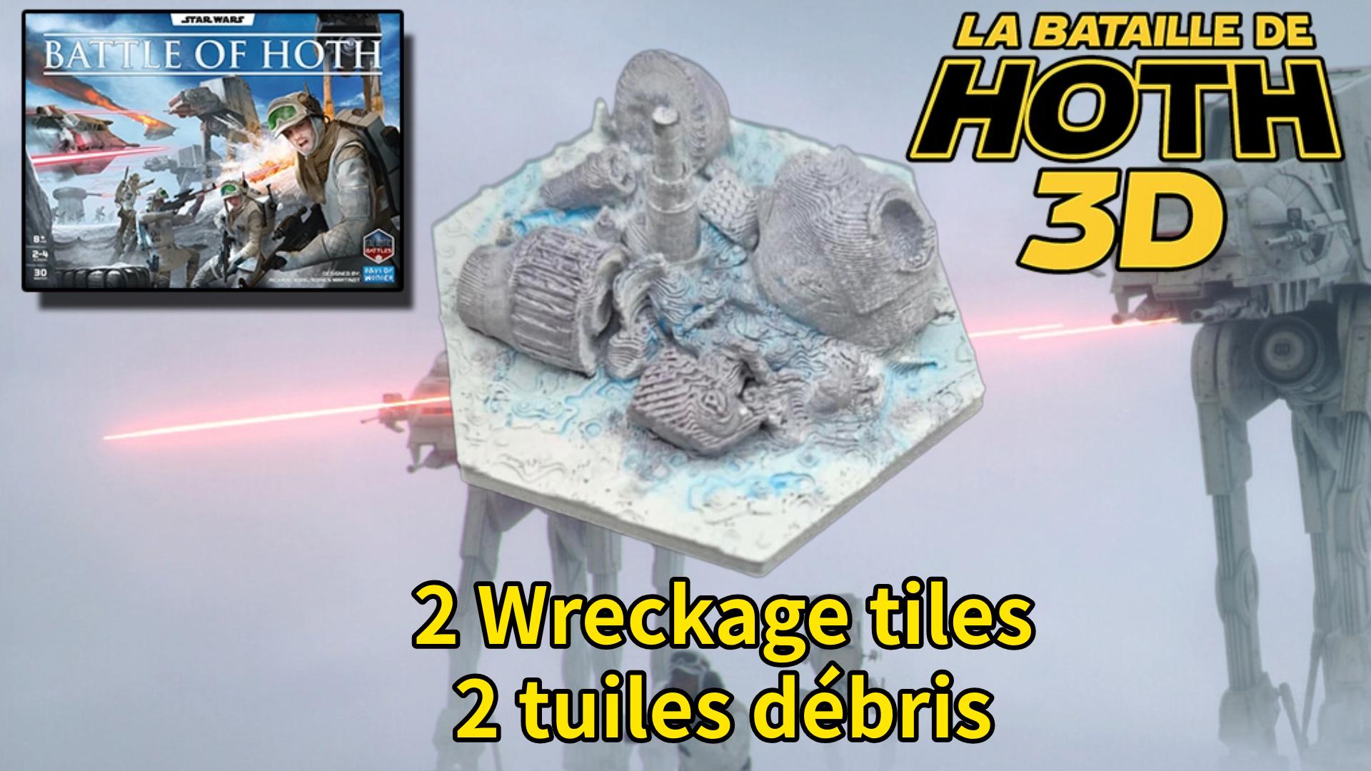 La Bataille de Hoth 3D – Kit complet de tuiles 3D Star Wars Hoth Battle 3D – Full Set of 3D Tiles - 3Dpaint Game