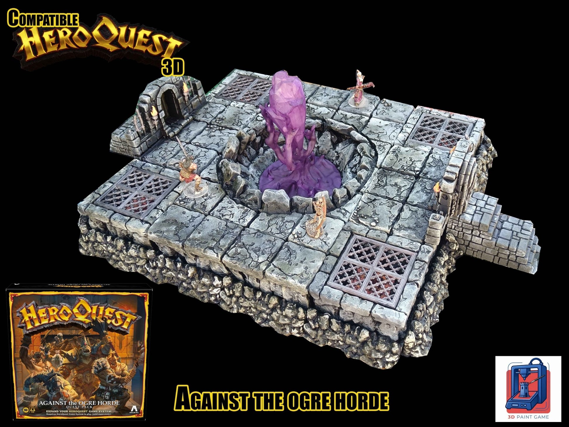 la fosse du chaos — Décor 3D compatible HeroQuest « Against the Ogre Horde »