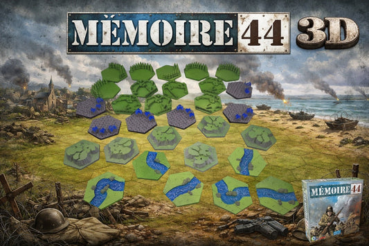 Memoire 44 3D – Kit complet de tuiles 3D ( 88 tuiles ) - 3Dpaint Game