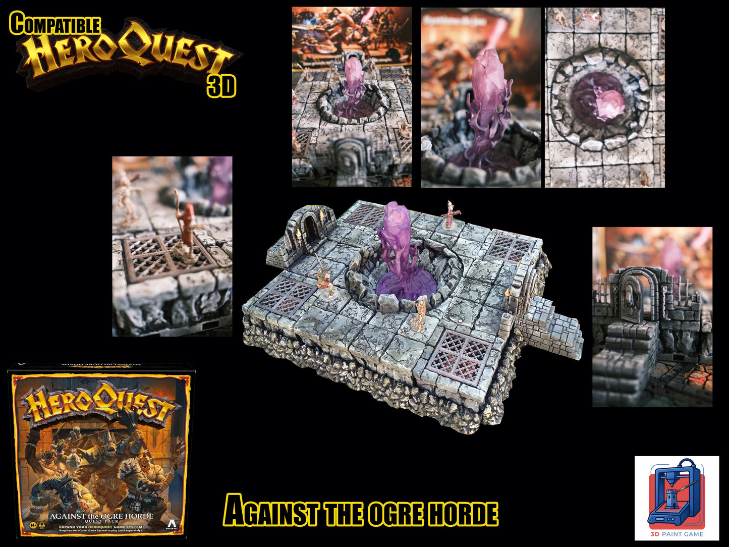 la fosse du chaos — Décor 3D compatible HeroQuest « Against the Ogre Horde »