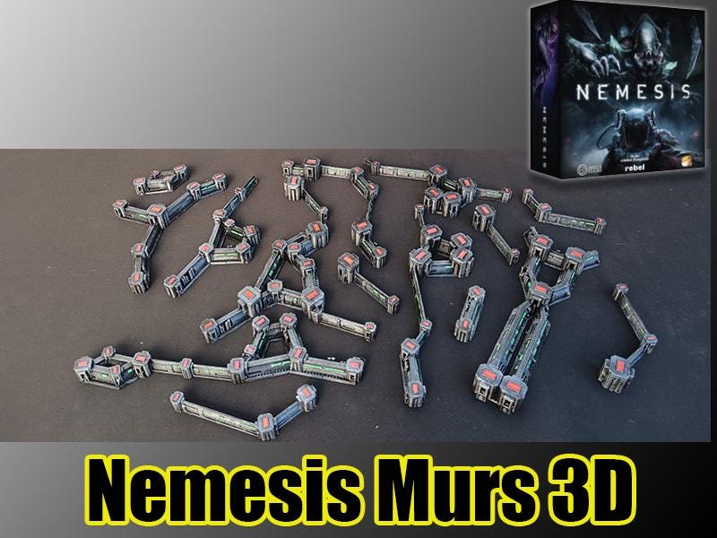 Plateau 3D Premium pour Nemesis – Version peinte à la main - 3Dpaint Game