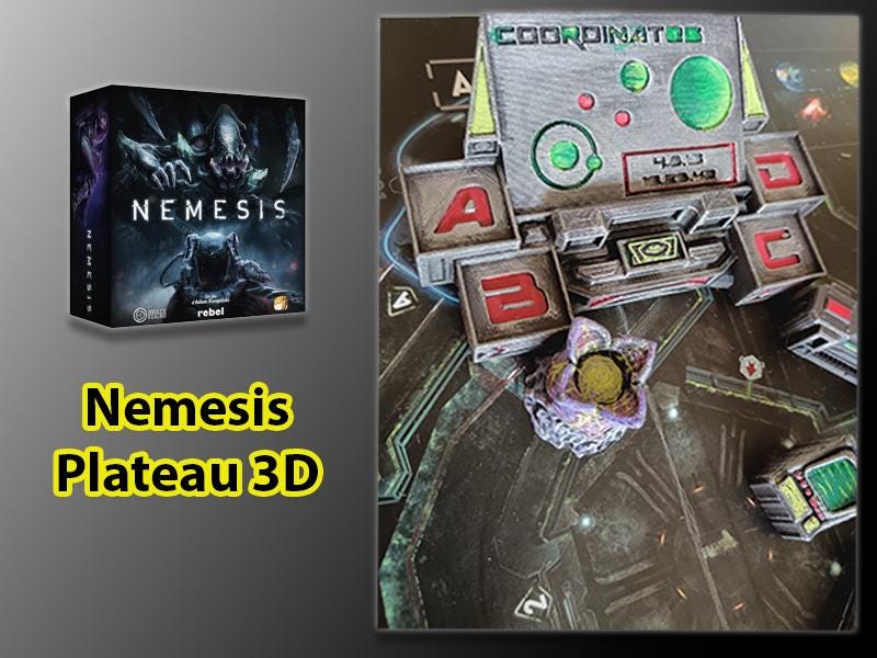 Plateau 3D Premium pour Nemesis – Version peinte à la main - 3Dpaint Game