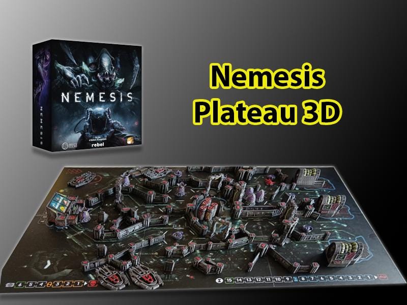 Plateau 3D Premium pour Nemesis – Version peinte à la main