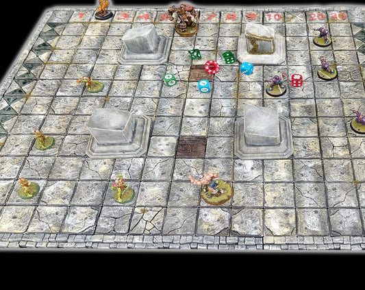 Plateau Blitz Bowl 3D – Peint à la main – Pièce unique - 3Dpaint Game