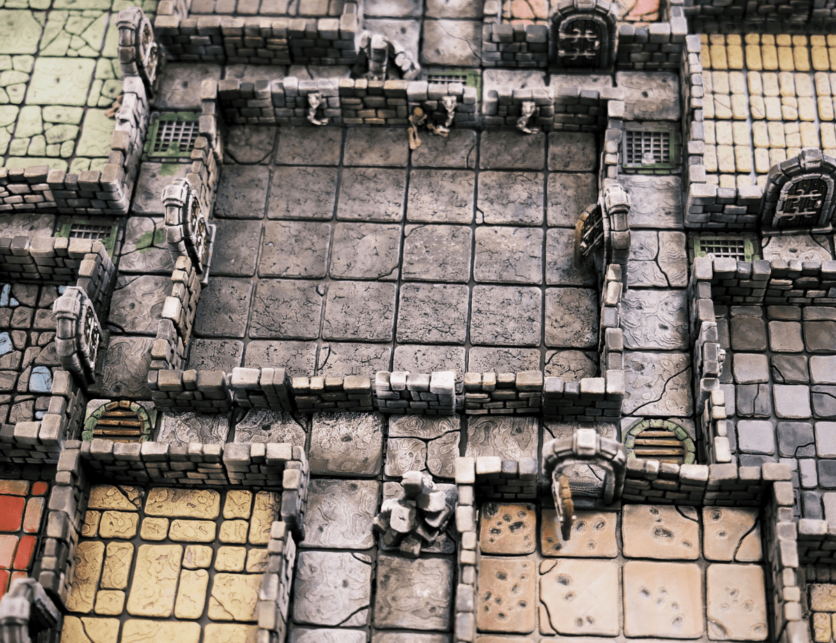 Plateau HeroQuest 3D imprimé et peint à la main avec murs magnétiques et portes– Accessoire HEROQUEST – Compatible figurines 28/30 mm - 3Dpaint Game