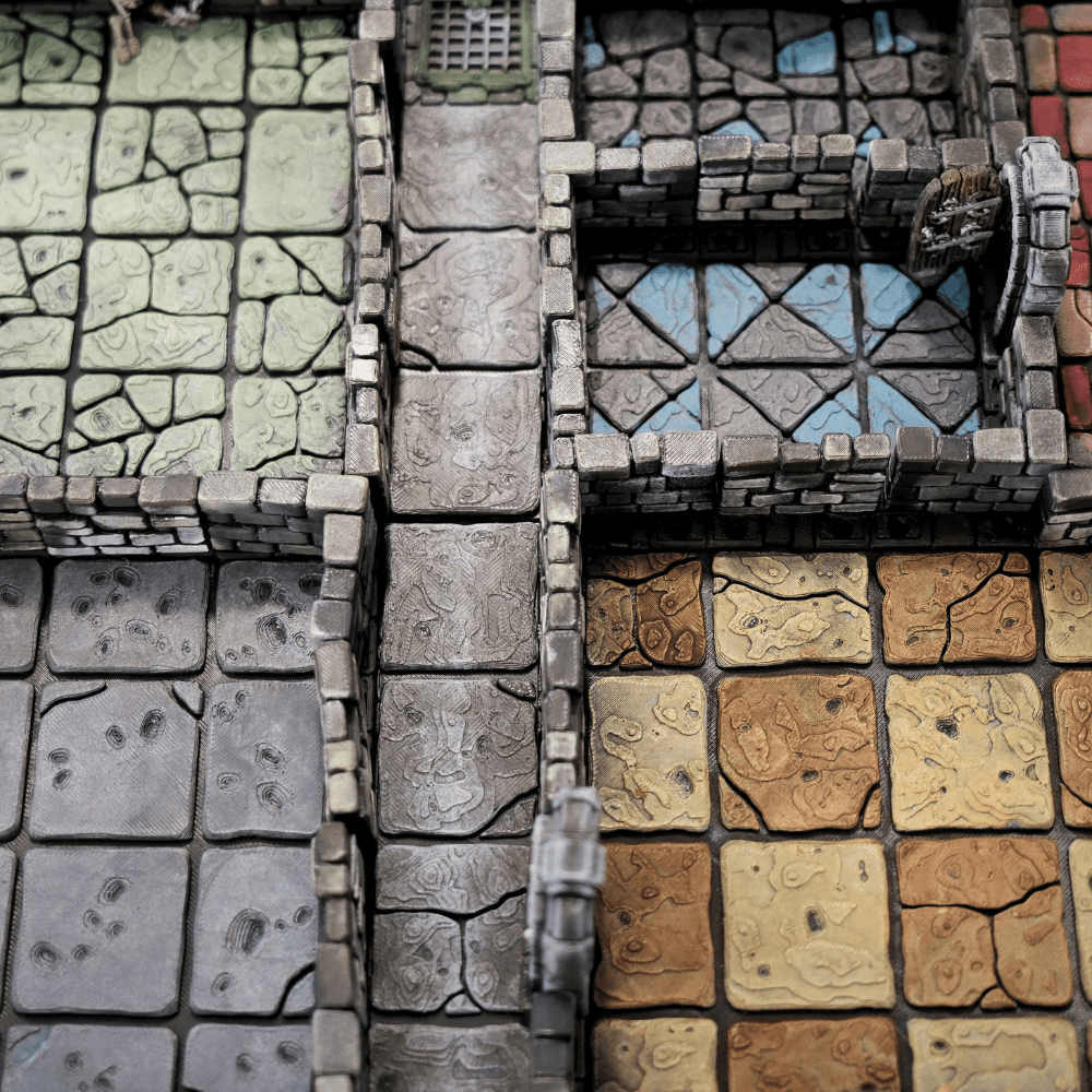 Plateau HeroQuest 3D imprimé et peint à la main avec murs magnétiques et portes– Accessoire HEROQUEST – Compatible figurines 28/30 mm - 3Dpaint Game