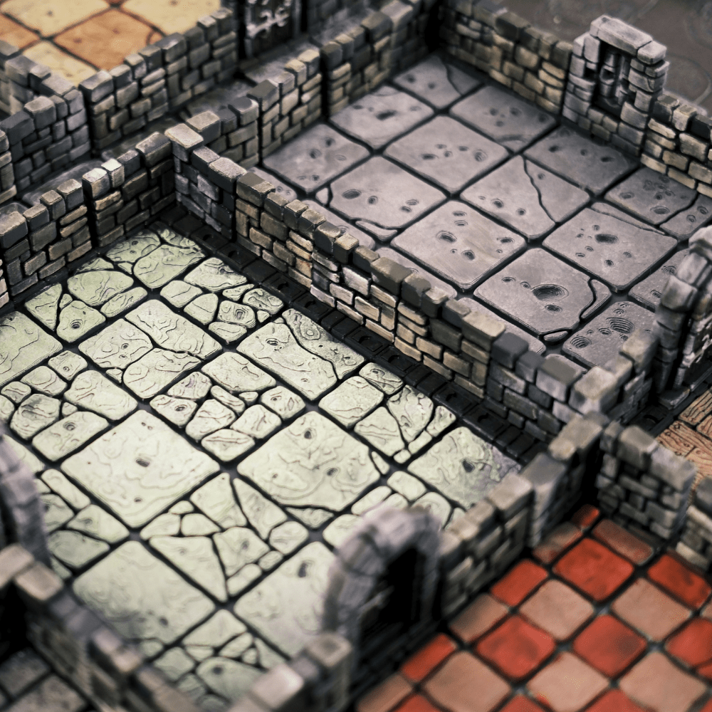 Plateau HeroQuest 3D imprimé et peint à la main avec murs magnétiques et portes– Accessoire HEROQUEST – Compatible figurines 28/30 mm - 3Dpaint Game