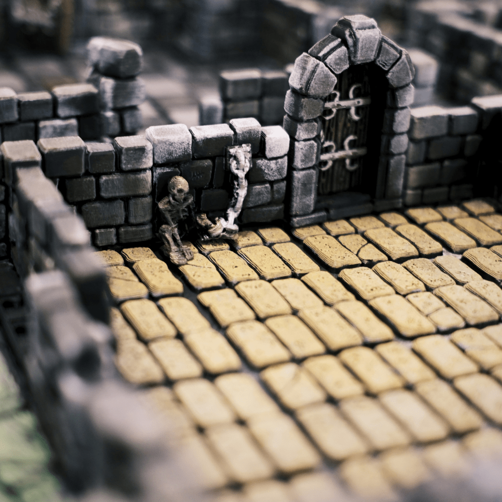 Plateau HeroQuest 3D imprimé et peint à la main avec murs magnétiques et portes– Accessoire HEROQUEST – Compatible figurines 28/30 mm - 3Dpaint Game