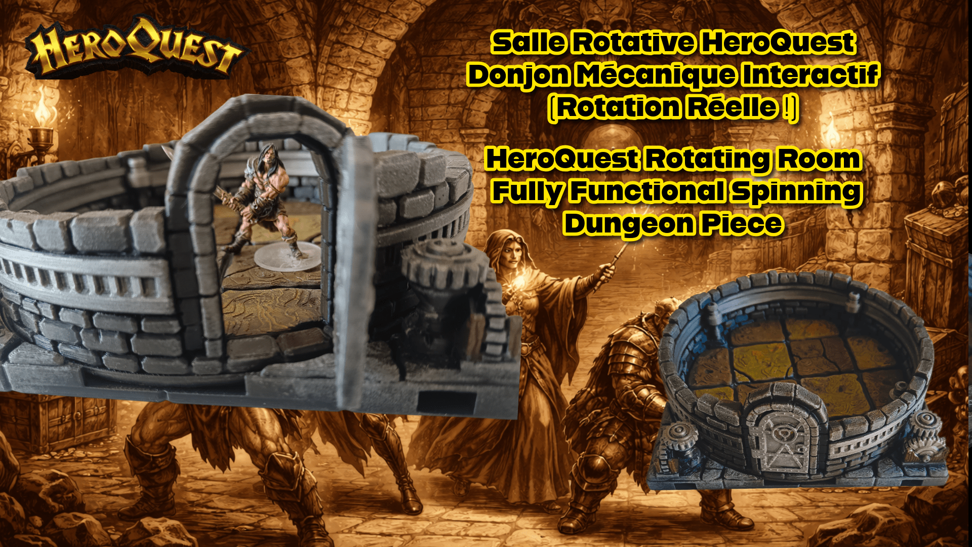 Salle Rotative HeroQuest – Donjon Mécanique Interactif (Rotation Réelle !) - 3Dpaint Game