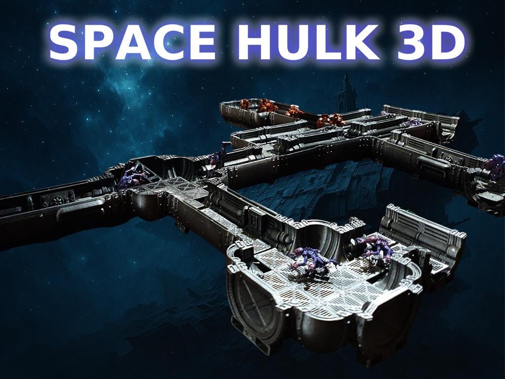 Set 3D complet / Complete 3D Set compatible Space Hulk boardgame– jetons & plateaux PLA peints à la main - 3Dpaint Game