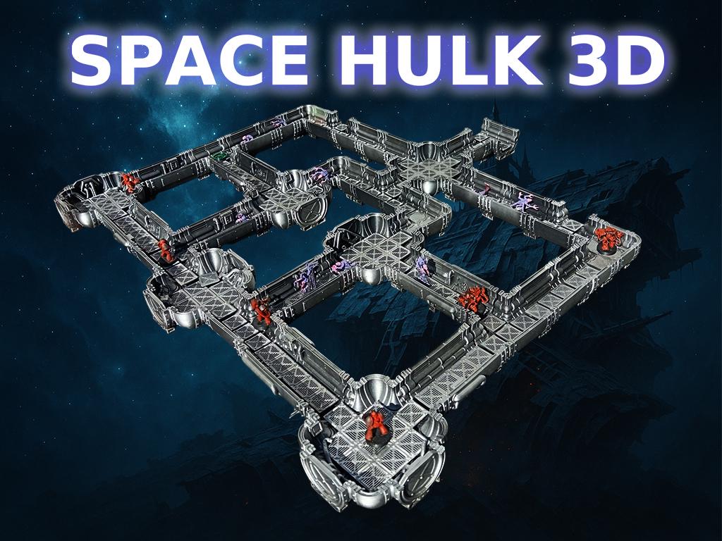 Set 3D complet / Complete 3D Set compatible Space Hulk boardgame– jetons & plateaux PLA peints à la main - 3Dpaint Game