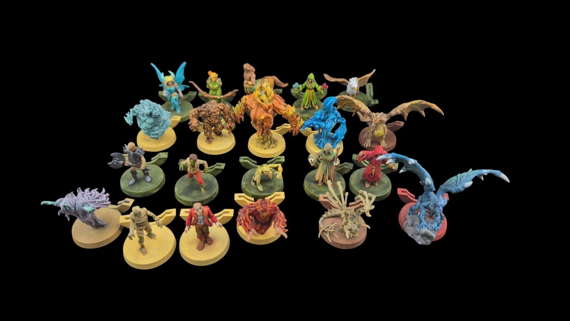 Set de 73 figurines pour Mage Knight – Remplace les jetons carton – peinte à la main – 73 custom painted miniatures for Mage Knight - 3Dpaint Game
