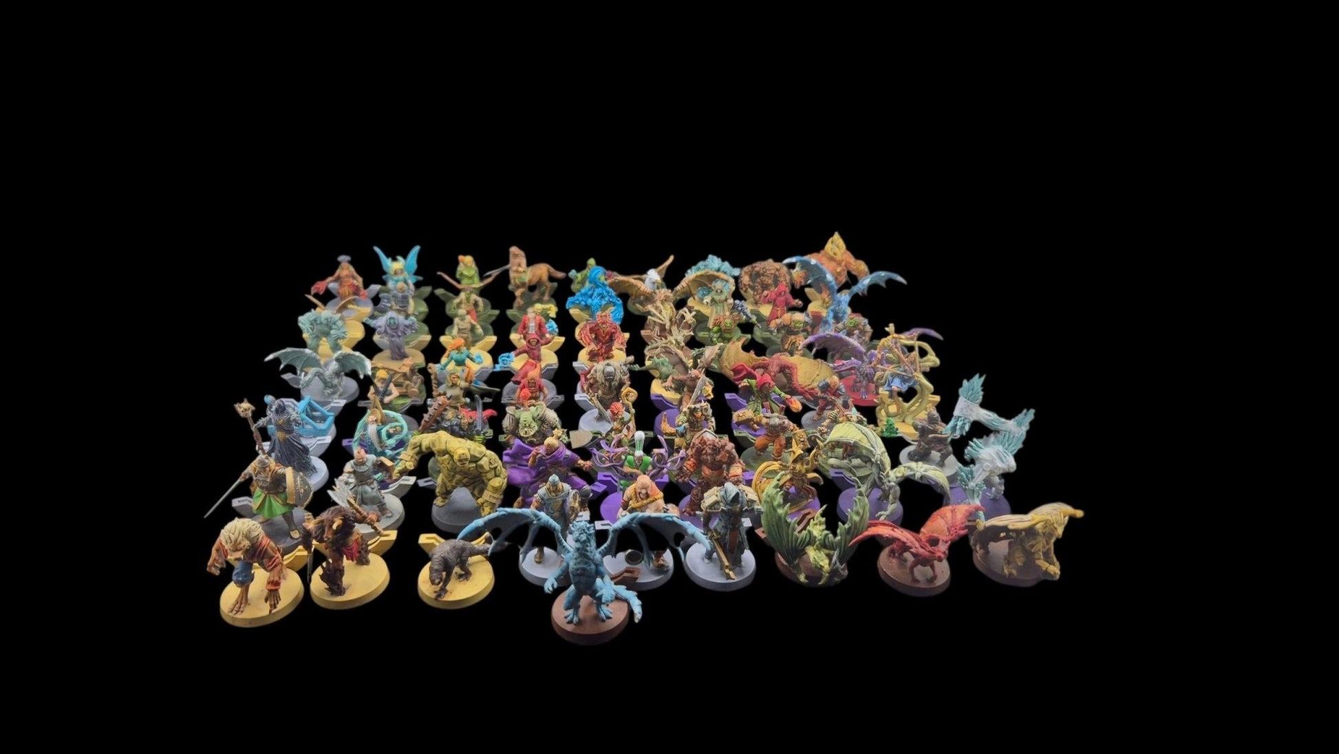 Set de 73 figurines pour Mage Knight – Remplace les jetons carton – peinte à la main – 73 custom painted miniatures for Mage Knight - 3Dpaint Game