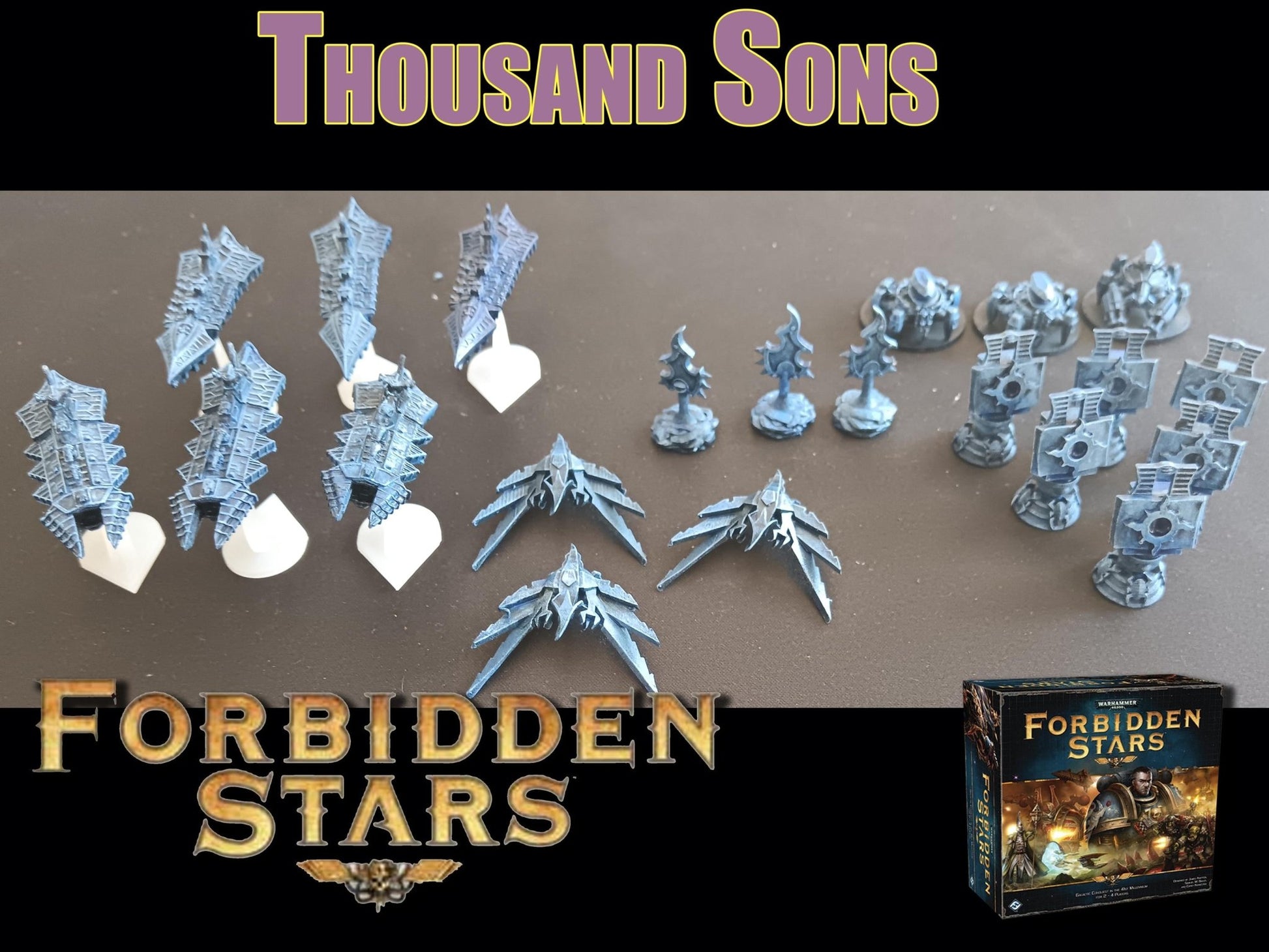 Set de Vaisseaux 3D pour Forbidden Stars – Résine peinte à la main – Compatible avec toutes les factions - 3Dpaint Game