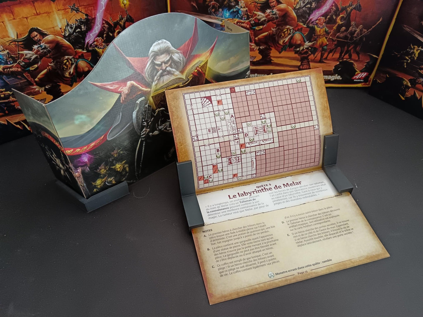 Supports imprimés 3D pour HeroQuest – Paravent & Livre des Quêtes - 3Dpaint Game