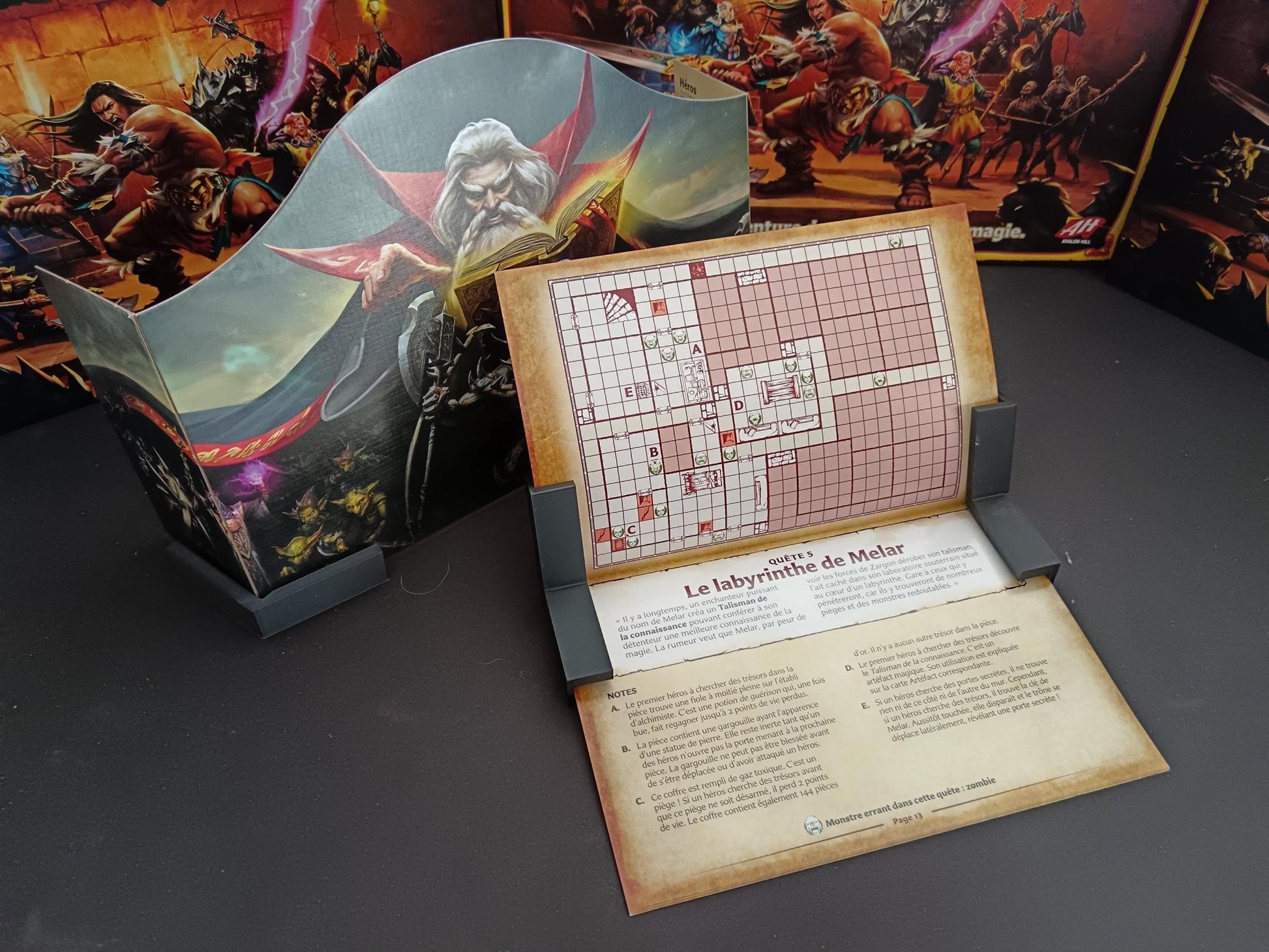 Supports imprimés 3D pour HeroQuest – Paravent & Livre des Quêtes - 3Dpaint Game