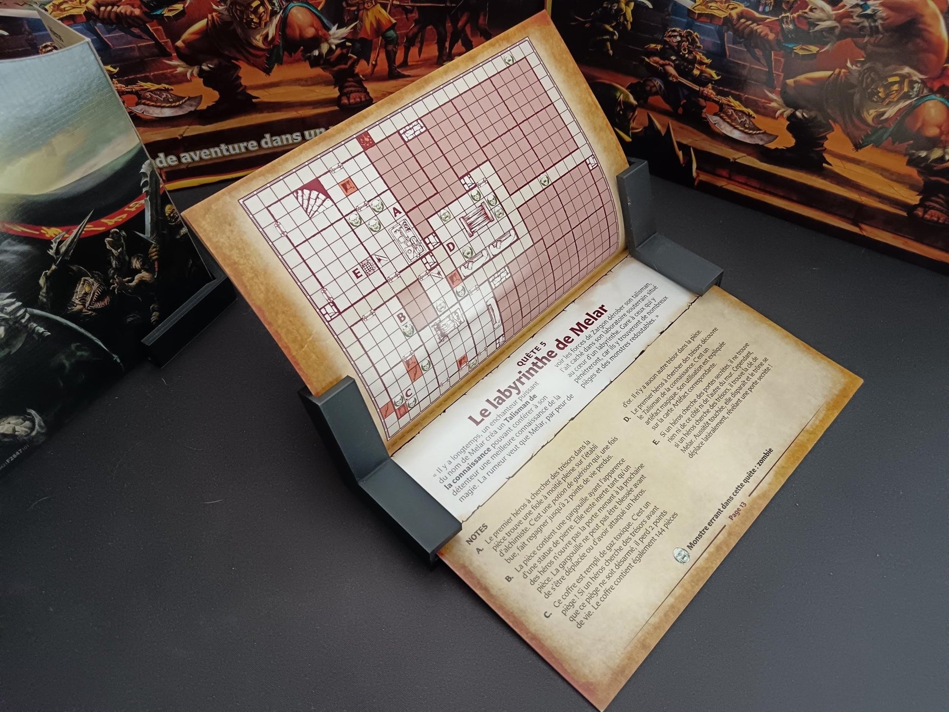 Supports imprimés 3D pour HeroQuest – Paravent & Livre des Quêtes - 3Dpaint Game
