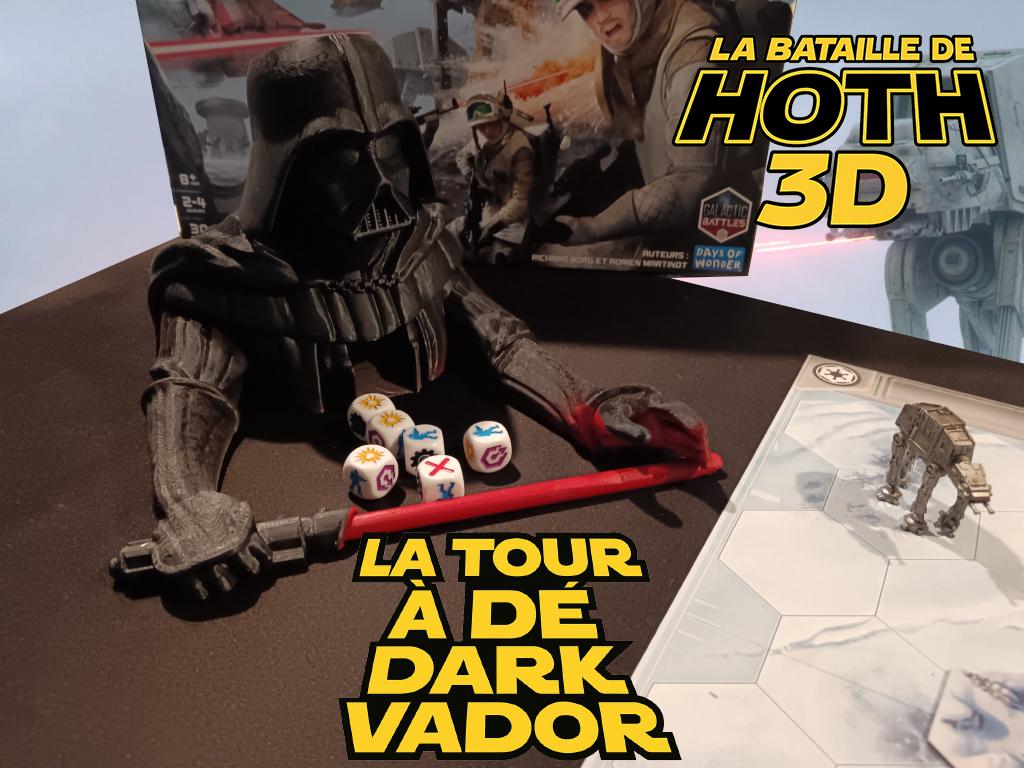 Tour à Dé Dark Vador Star Wars / Darth Vader Dice Tower – Accessoire Bataille de Hoth 3D – 24 x 16 cm – Wargame Dice Roller - 3Dpaint Game
