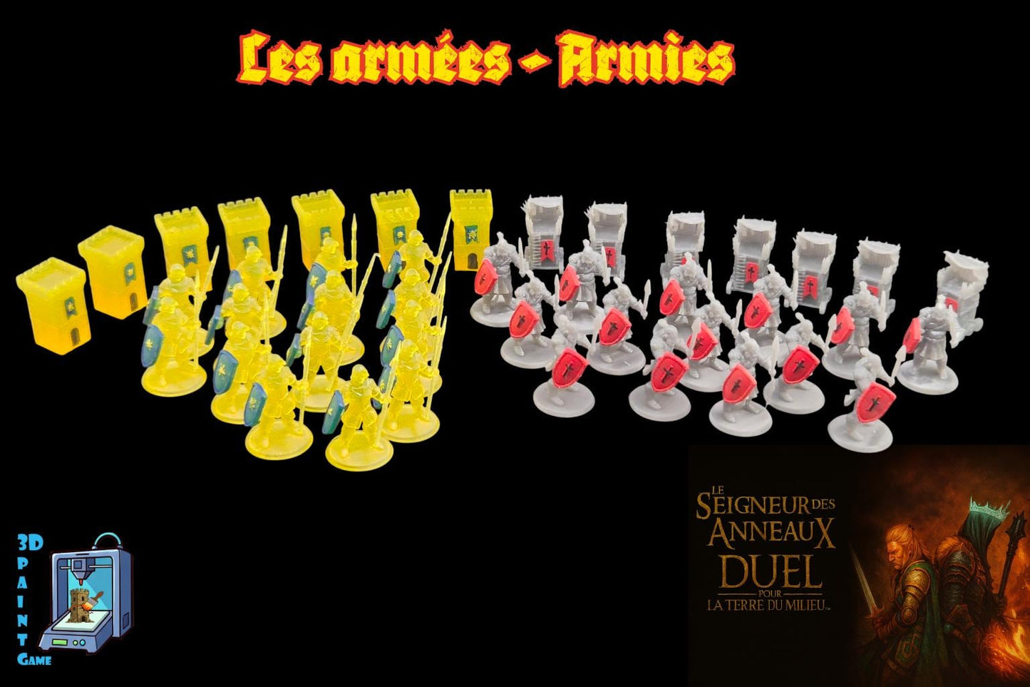 Upgrade Le Seigneur des Anneaux : Le Duel – Figurines résine 3D peintes à la main / Lord of the Rings Duel 3D Miniatures Hand - painted Resin - 3Dpaint Game